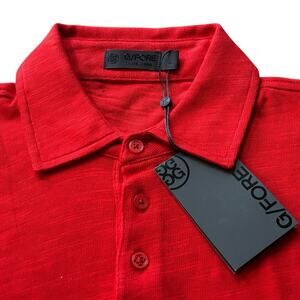 G/FORE Red Polo Slub Cotton Clubhouse Slim Cut Polo Shirt Men’s Size Large NWT